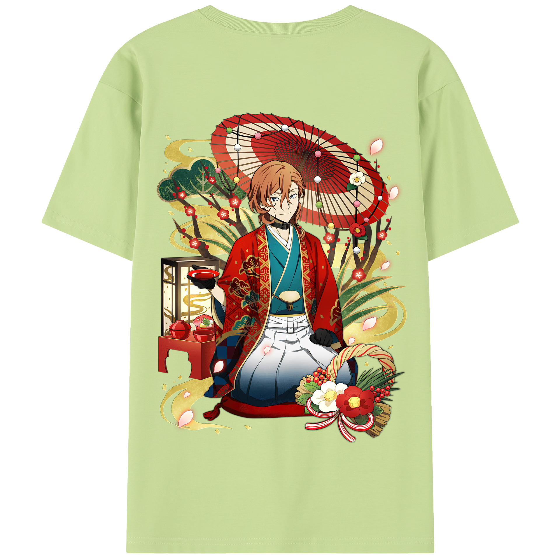 （画像用） 文豪ストレイドッグス Bungo Stray Dogs 綿100％半袖Tシャツ（背面プリント）